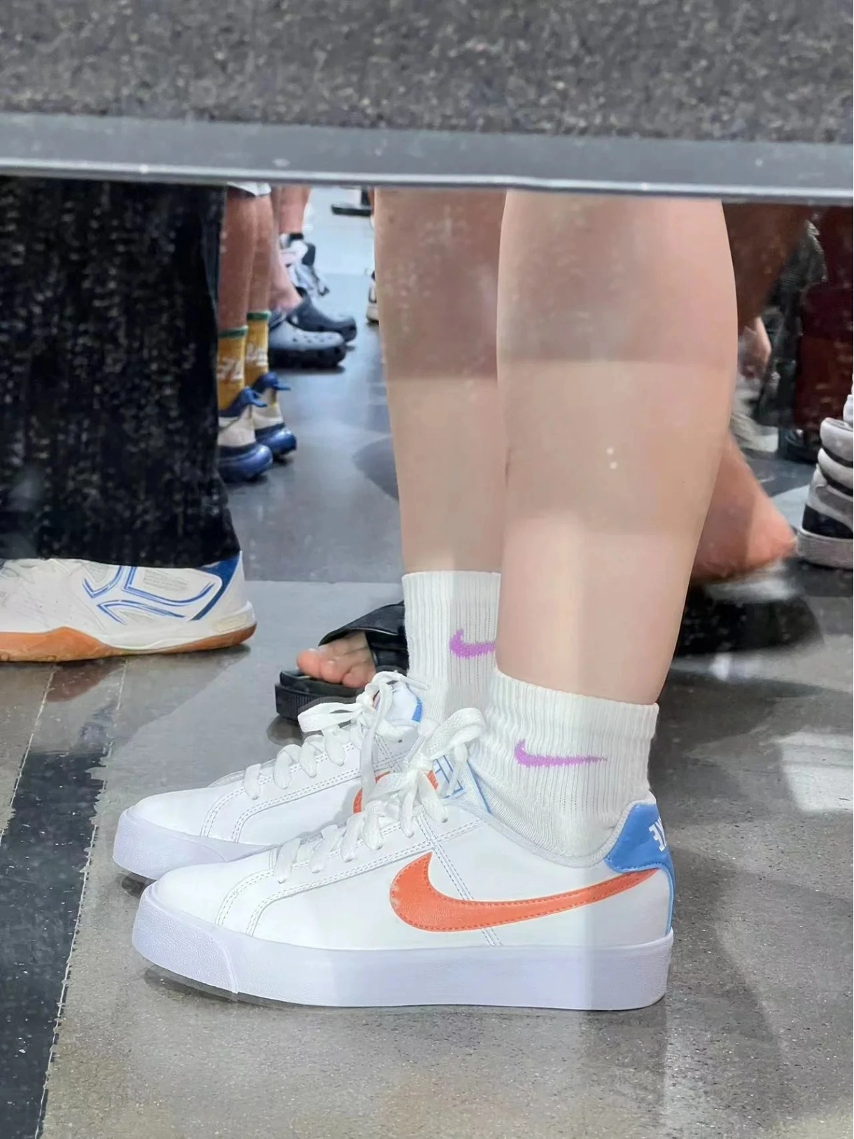 custom review-Nike Court Royale Повседневные Низкие Кроссовки для Скейтбординга Женские Белые Оранжевые