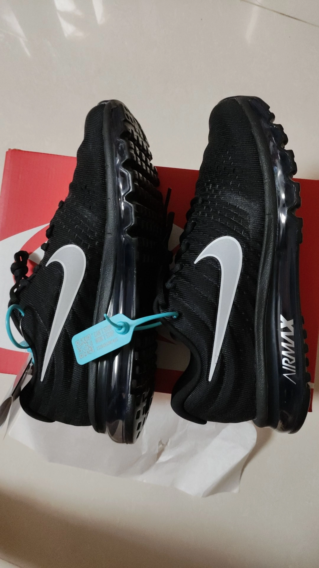 custom review-Nike Air Max 2017 Амортизация Дышащий И Устойчивый Дизайн Низкий Топ Повседневные Беговые кроссовки Мужские Черные