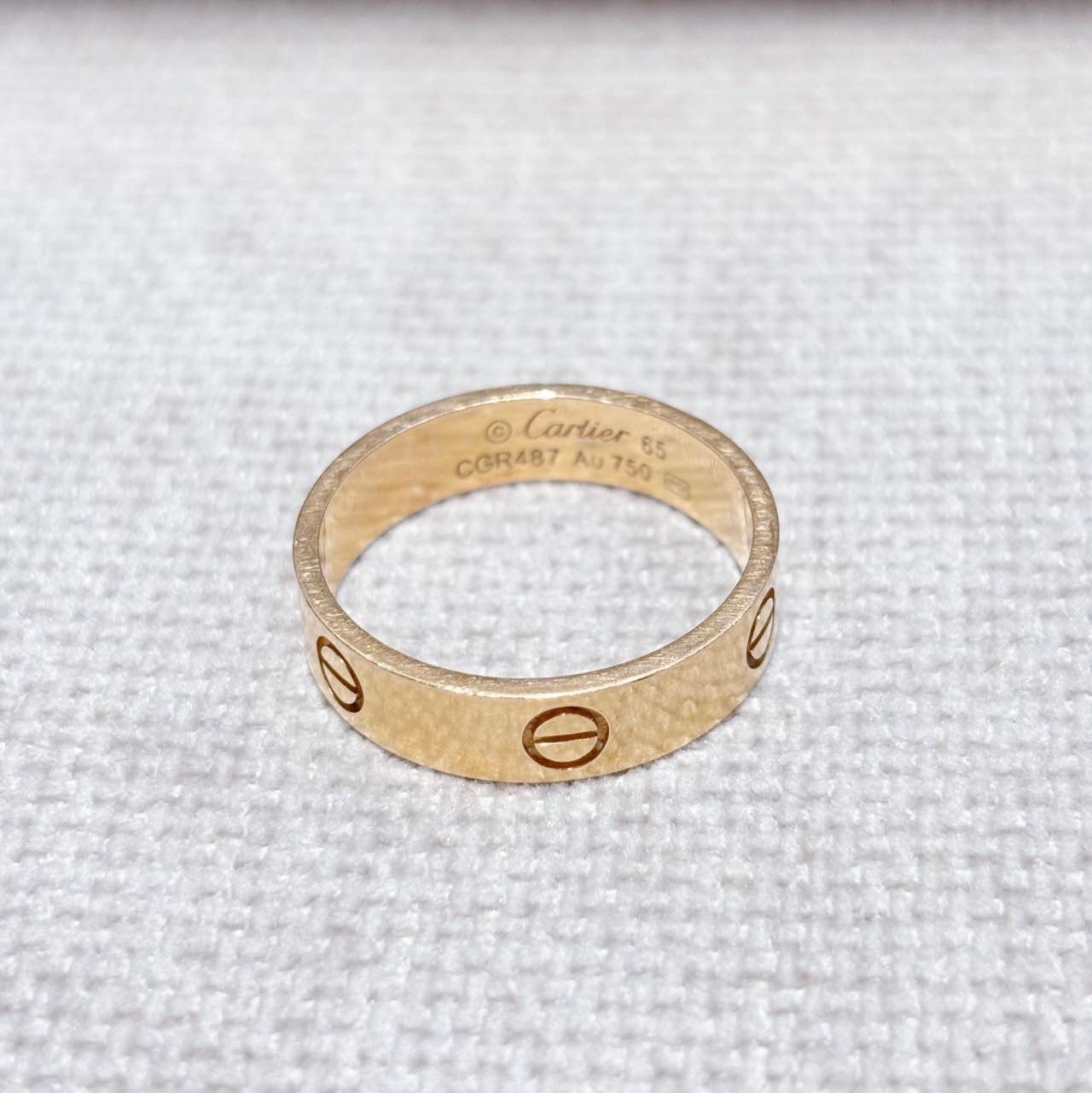 卡地亚love玫瑰金戒指