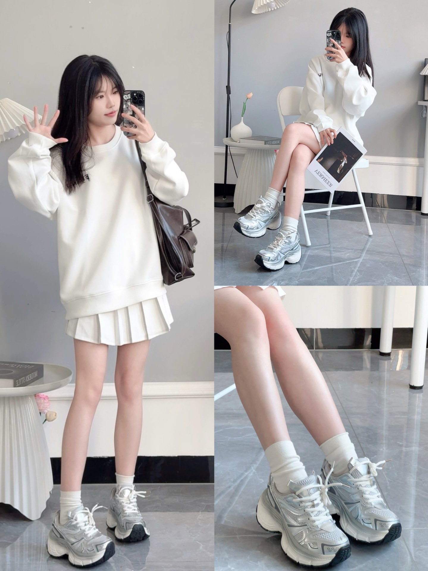 出勤率hin高的银色老爹鞋!