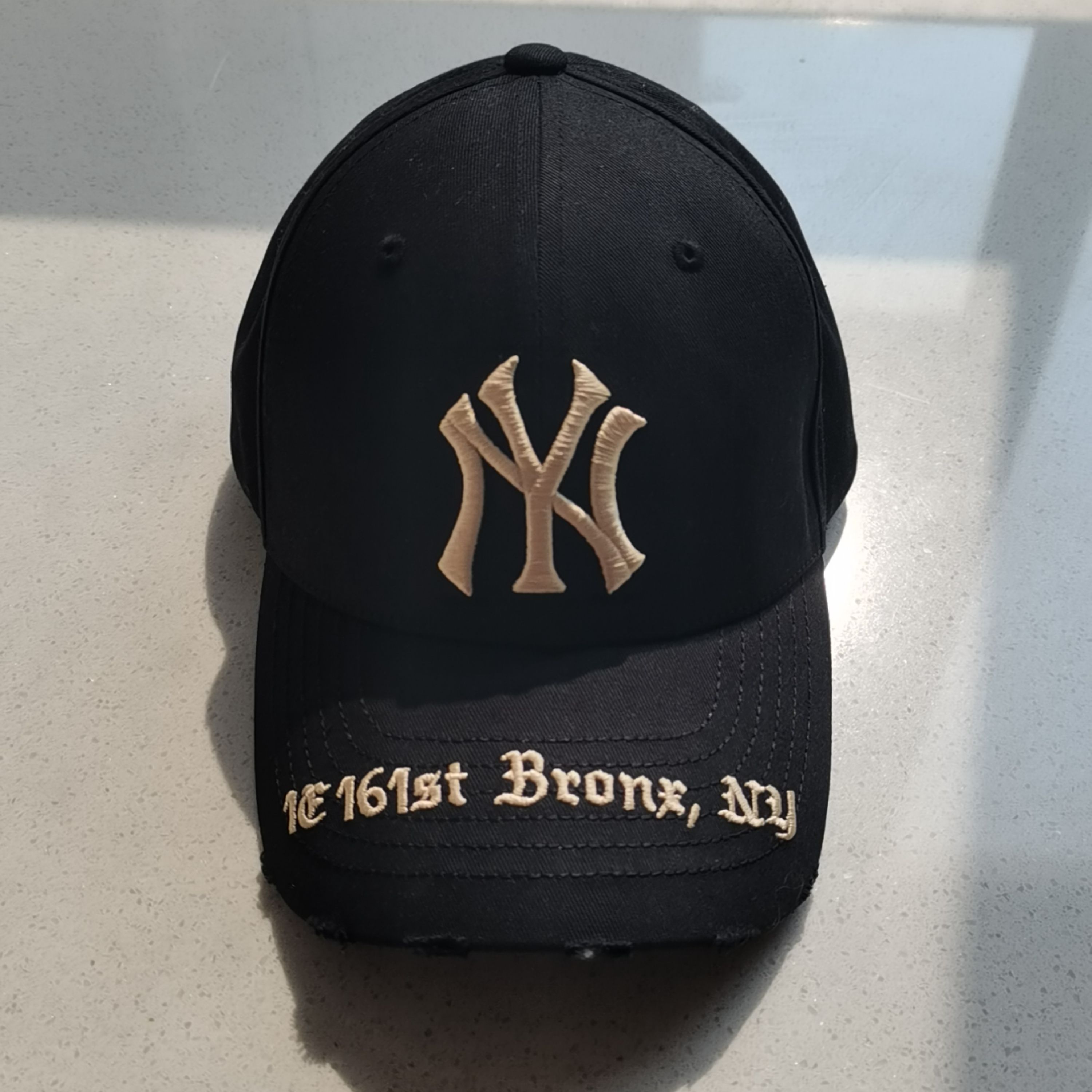 新款mlb黑色刺绣棒球帽