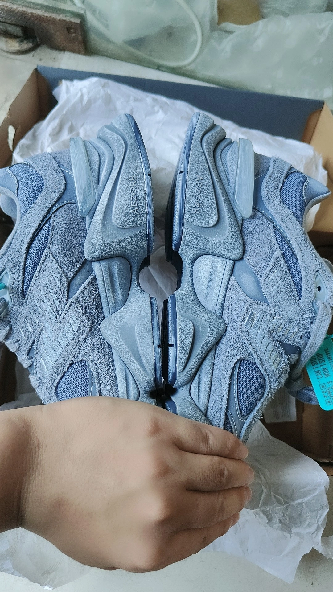 custom review-New Balance NB 9060 Амортизация Устойчивость к истиранию Дышащая поддержка Низкий верх Повседневная обувь Унисекс Серый Фиолетовый