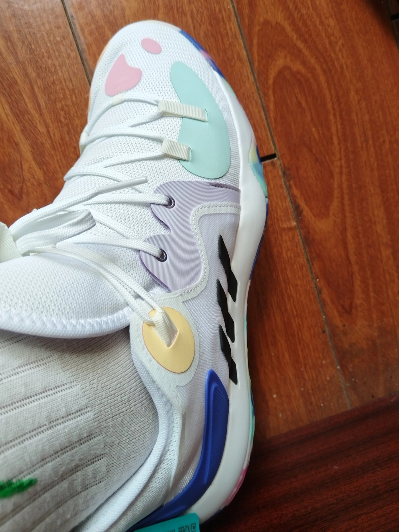 custom review-Adidas Harden Stepback 2 MID Топ Bounce Баскетбольные кроссовки Мужские Белый Синий