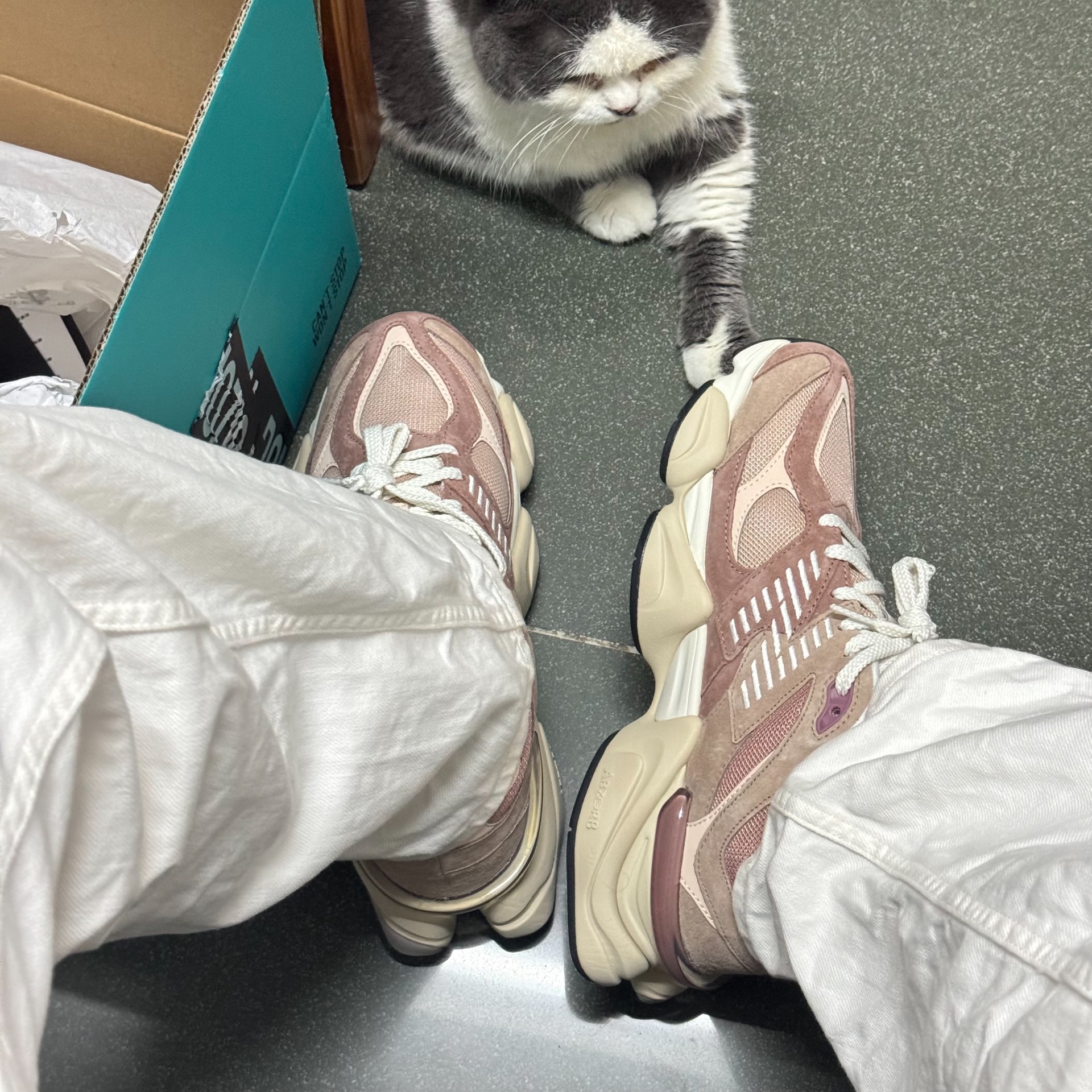 custom review-New Balance NB 9060 Дышащие Низкие Кроссовки для Бега Унисекс Серый Розовый