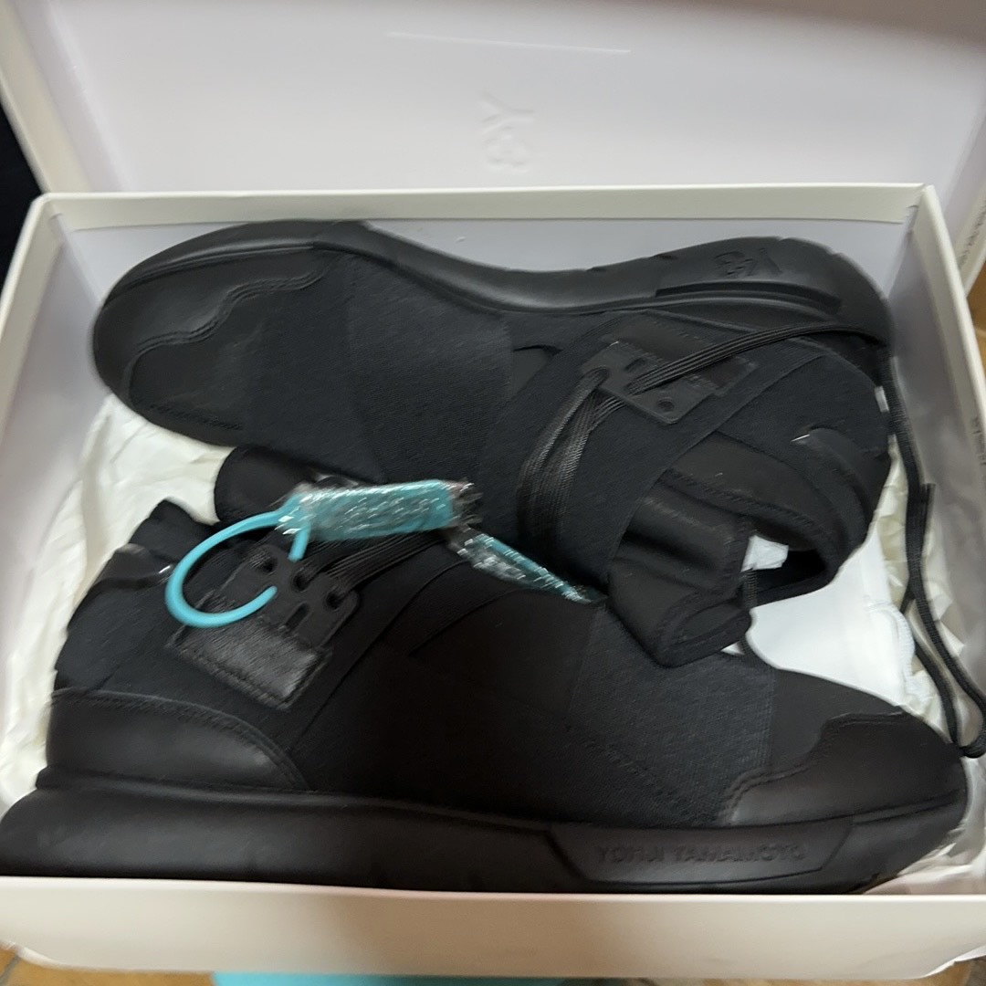 custom review-Y 3 Qasa MID Топ Спортивная Повседневная Обувь Унисекс Черный