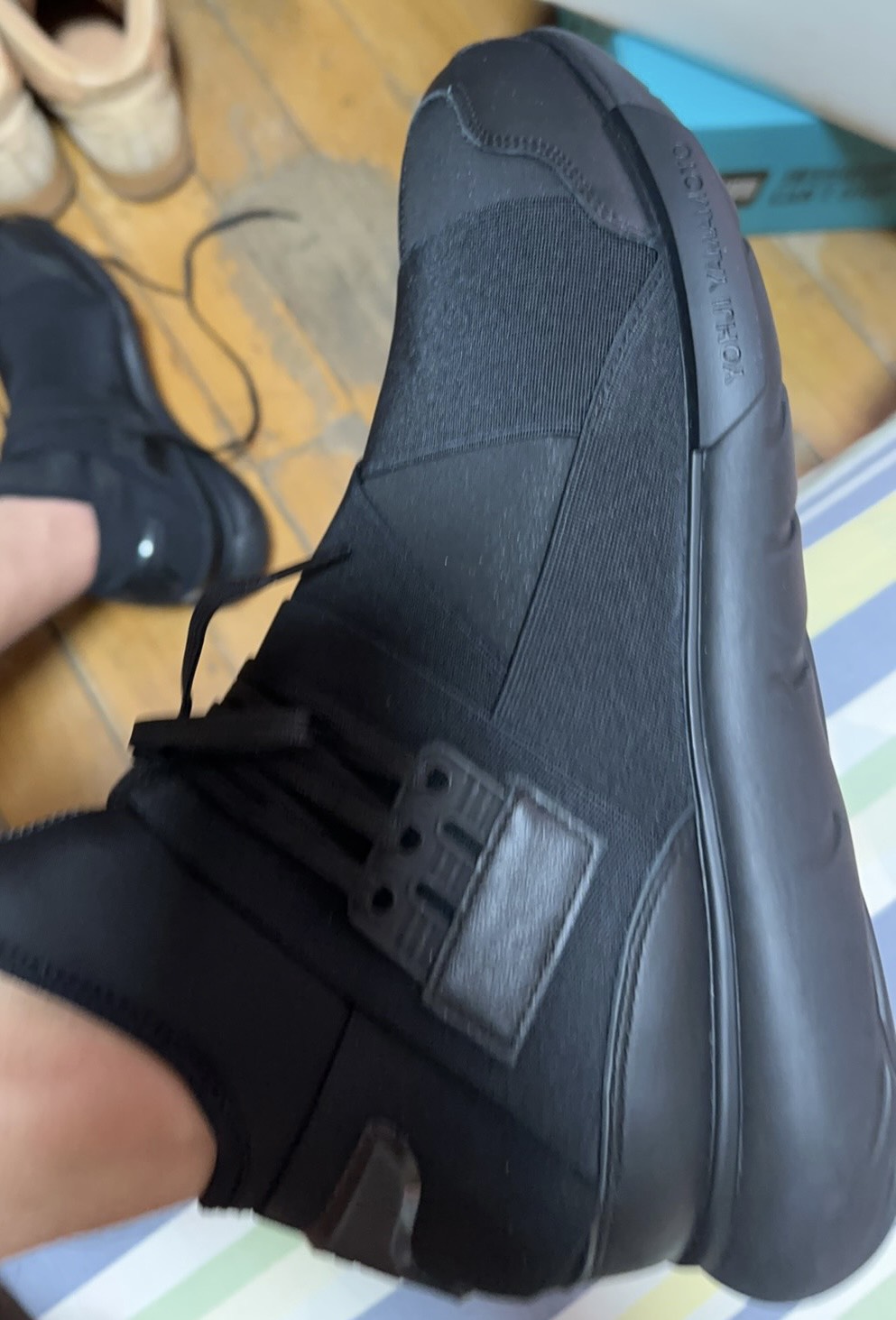 custom review-Y 3 Qasa MID Топ Спортивная Повседневная Обувь Унисекс Черный