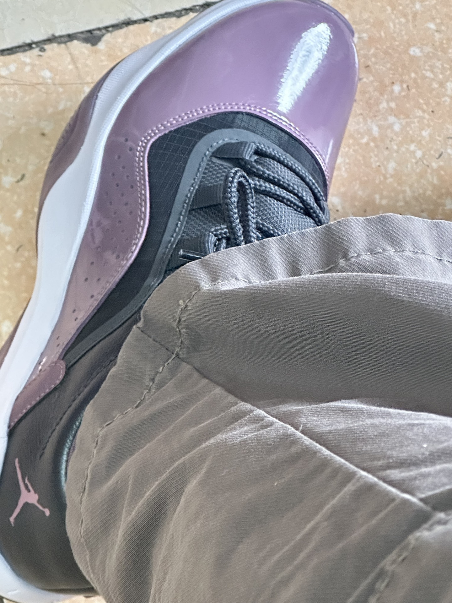 custom review-Jordan Air Jordan 11 Low Топ Винтажные Баскетбольные Кроссовки Женские Черный Фиолетовый