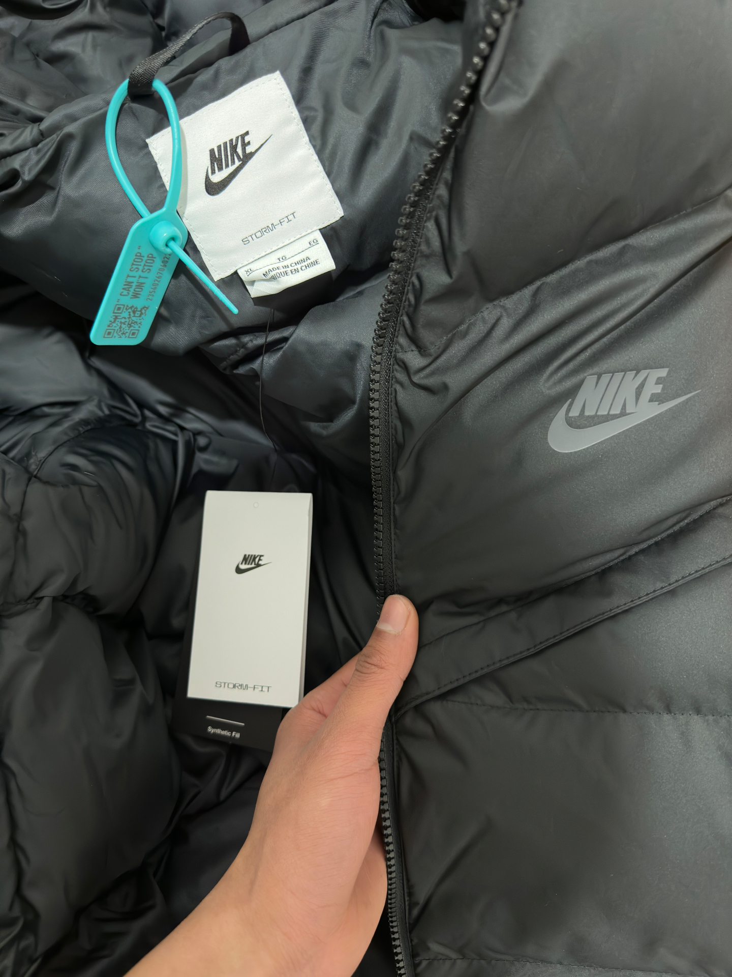 custom review-Nike SportswearPrimaLoft Куртка Мужская Черная