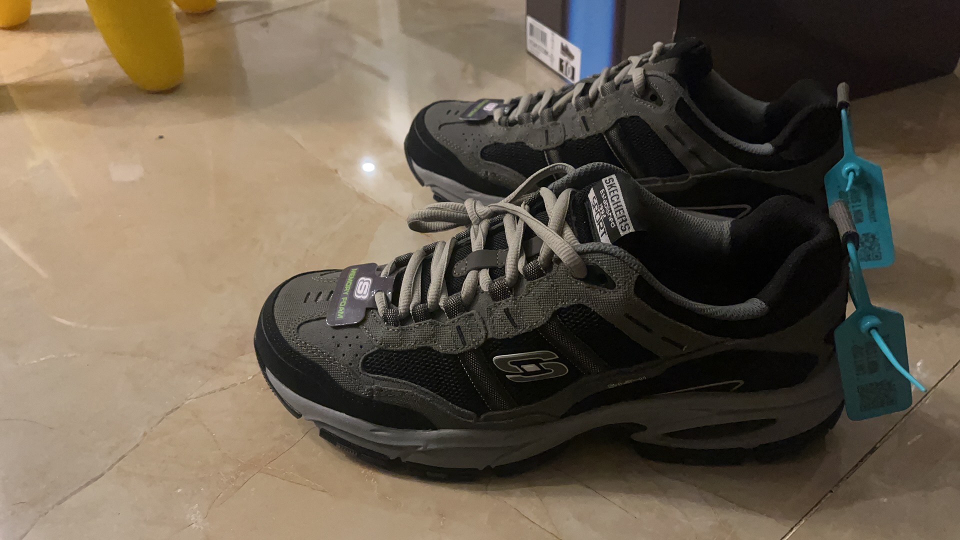 custom review-Skechers Vigor 2,0 Устойчивый к истиранию Низкий Топ Повседневная обувь Мужская Угольный Черный