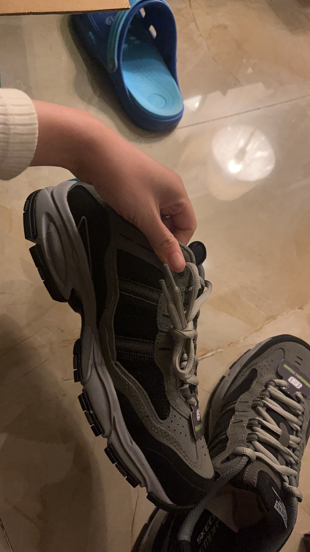 custom review-Skechers Vigor 2,0 Устойчивый к истиранию Низкий Топ Повседневная обувь Мужская Угольный Черный