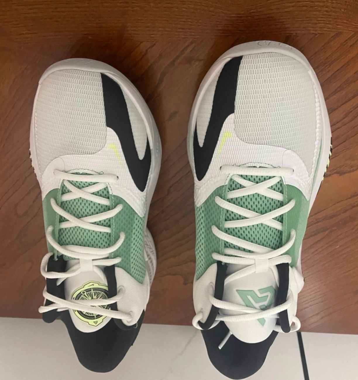 custom review-Nike Freak 4 EP Giannis 4 'Barely Volt' Низкие Баскетбольные Кроссовки для Игры Мужские Белые Зеленые Азиатская Версия