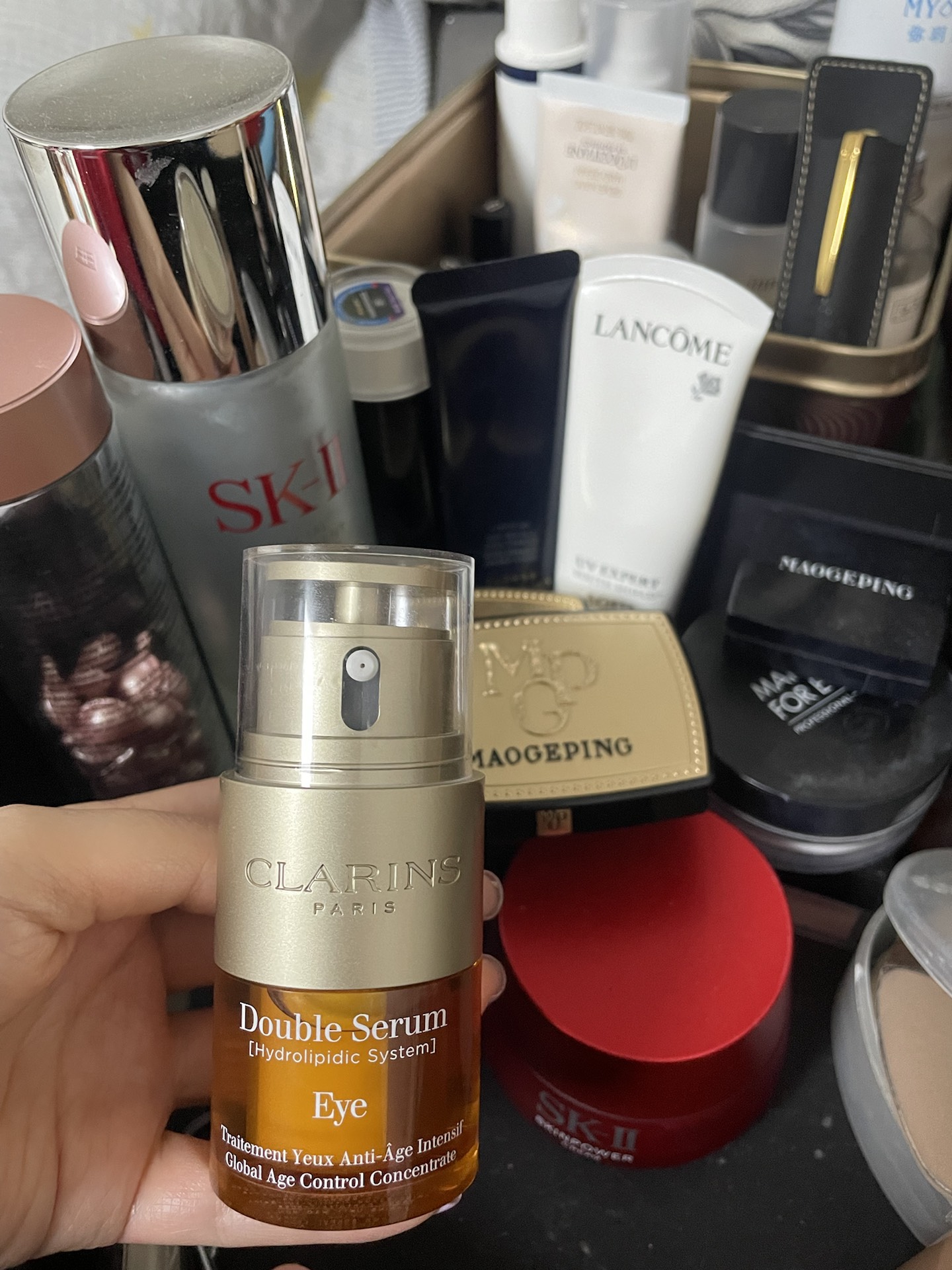 亮眼萃发光护肤套装 保湿 精华眼霜20ml 霜15ml 娇韵诗 经典黄金双萃
