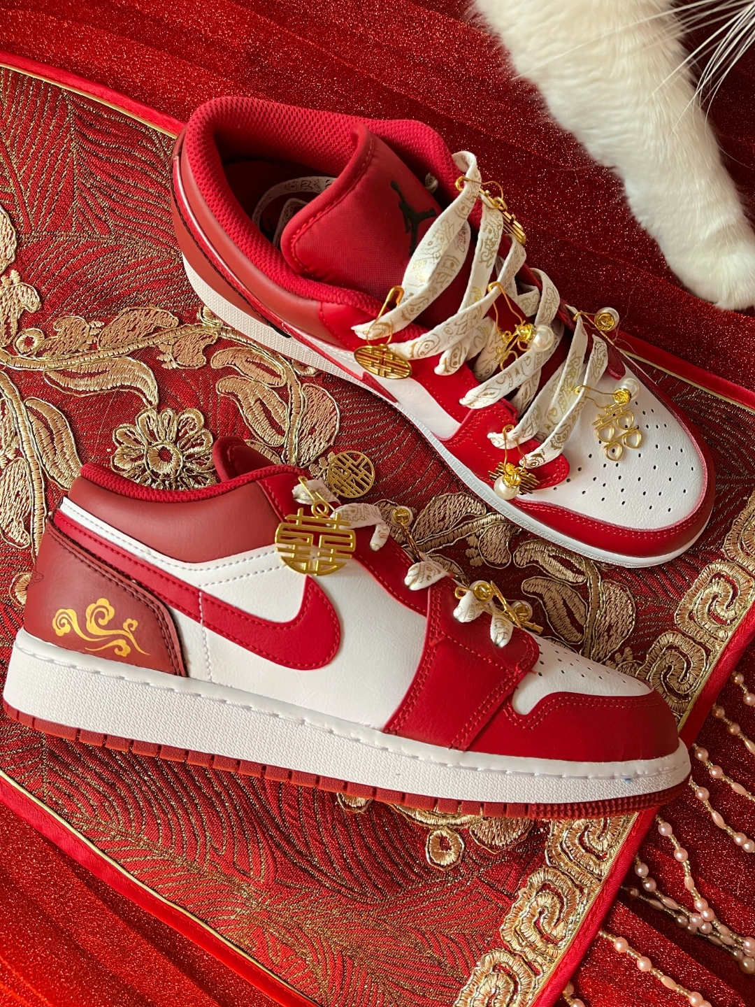 很喜庆的aj婚鞋!一眼就能相中!