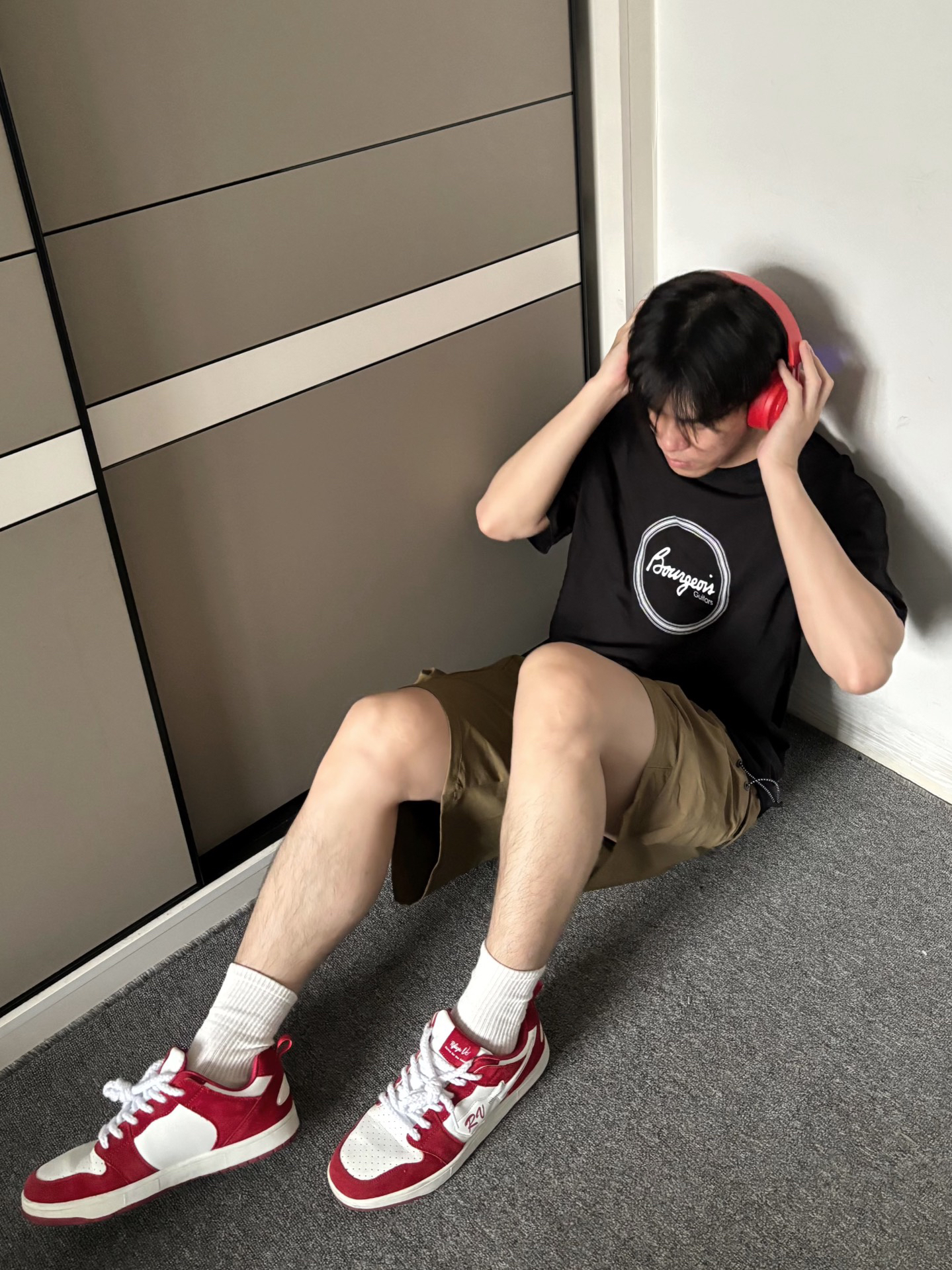 男生短裤撞色穿超级帅!