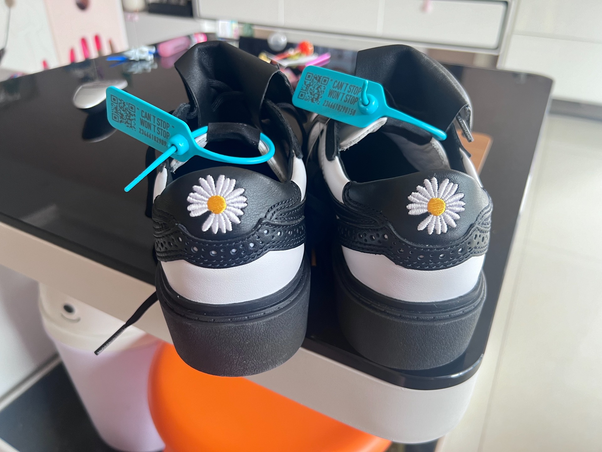 custom review-PEACEMINUSONE x Nike Kwondo Slip-resistant Abrasion-resistant Легкий Low Top Скейтборд Кроссовки Unisex Черный Белый