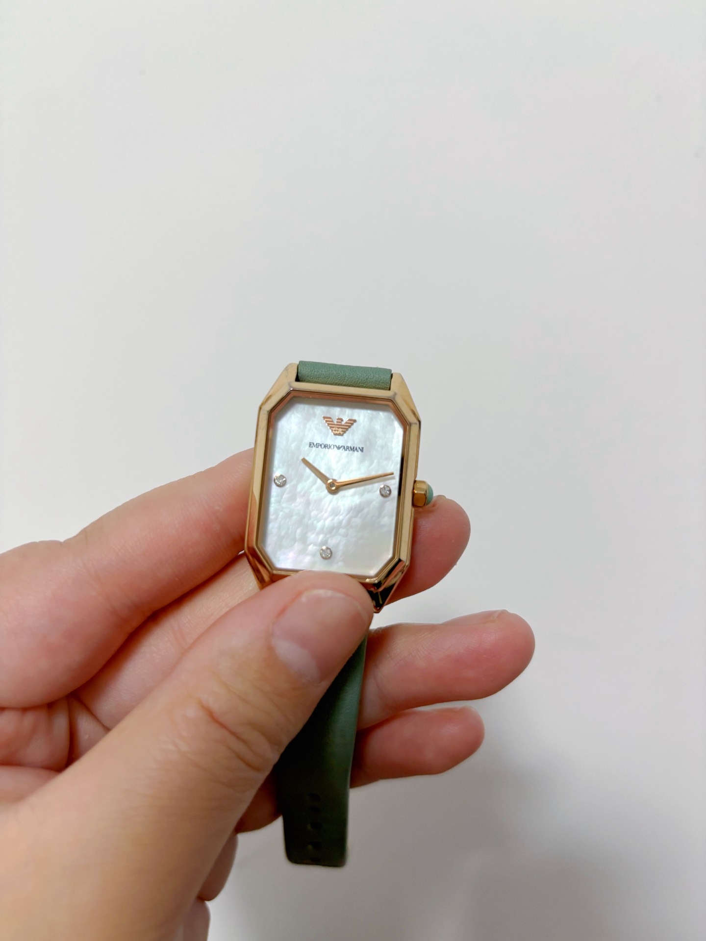 阿玛尼小清新薄荷绿女款手表⌚