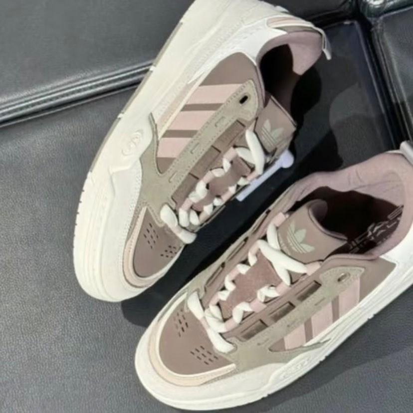 custom review-Adidas Originals Adi2000 Slip Резистентный к истиранию Низкий топ Скейтборд Кроссовки Унисекс Коричневый Белый