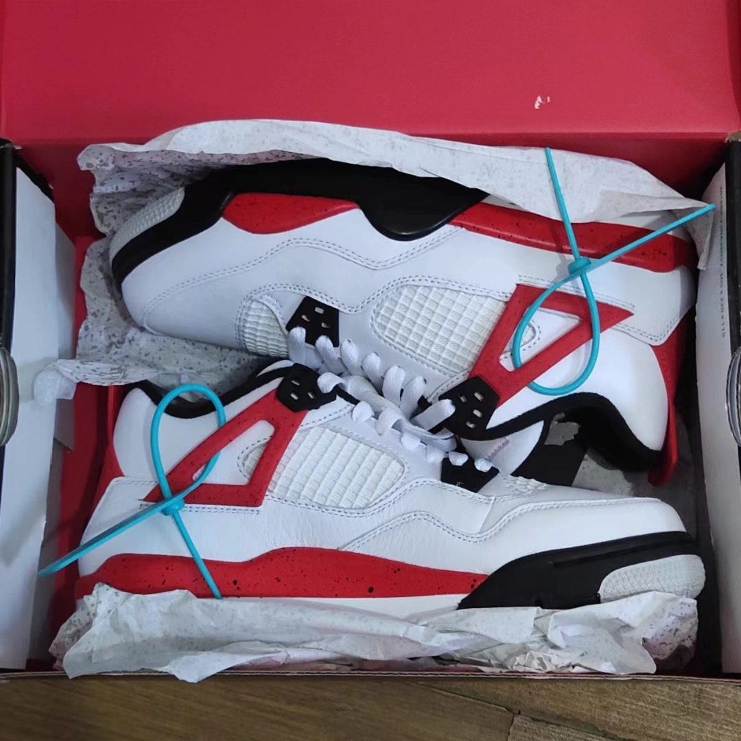 custom review-Jordan 4 Retro Red Cement GS