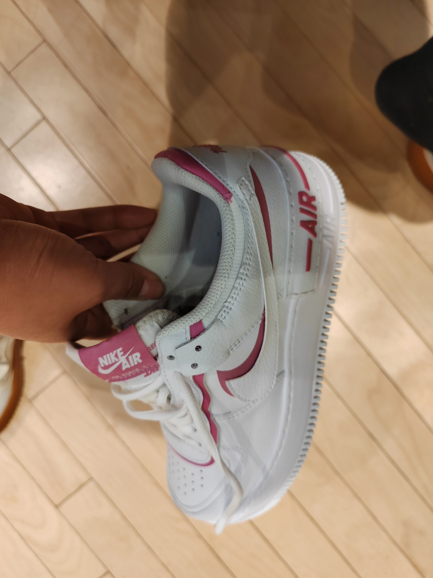 custom review-Nike Air Force 1 Shadow Low Топ Скейтборд Кроссовки Женские Розовые Белые