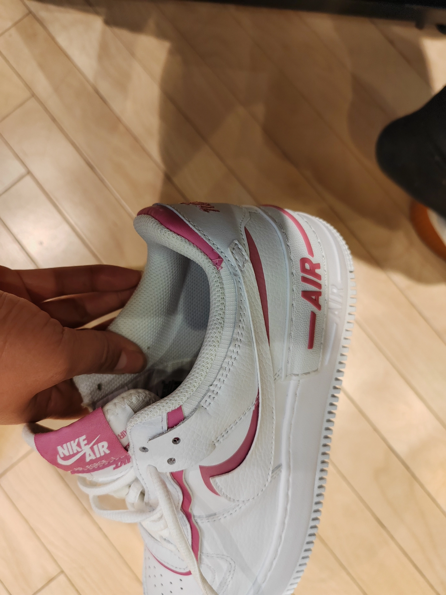 custom review-Nike Air Force 1 Shadow Low Топ Скейтборд Кроссовки Женские Розовые Белые