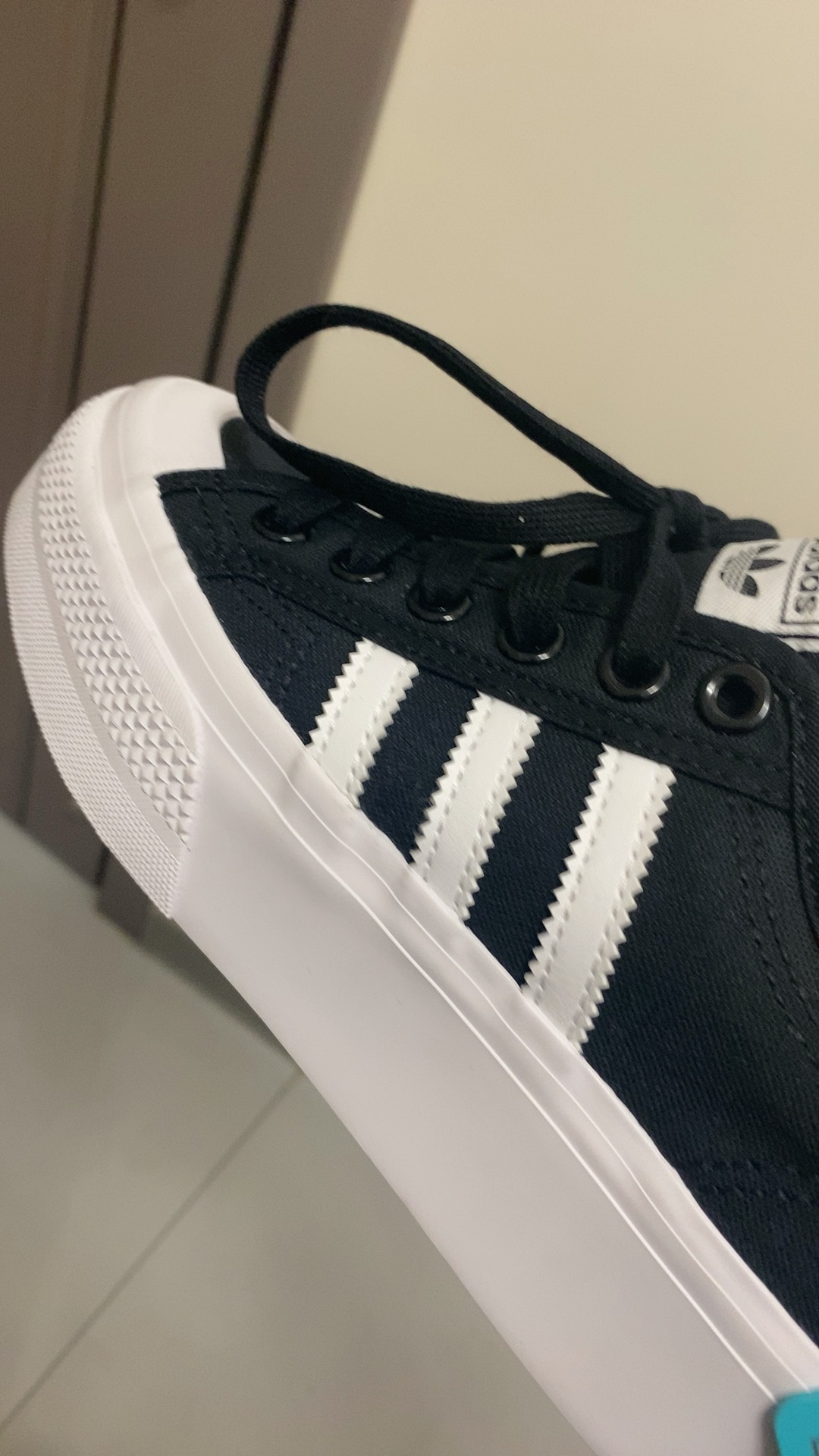 custom review-Adidas Originals Nizza Platform Low Топ Кроссовки для скейтбординга Женские Белые Черные