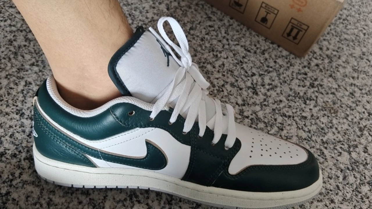 custom review-Jordan Air Jordan 1 Low Топ Винтажные Баскетбольные Кроссовки Мужские Зеленый Белый