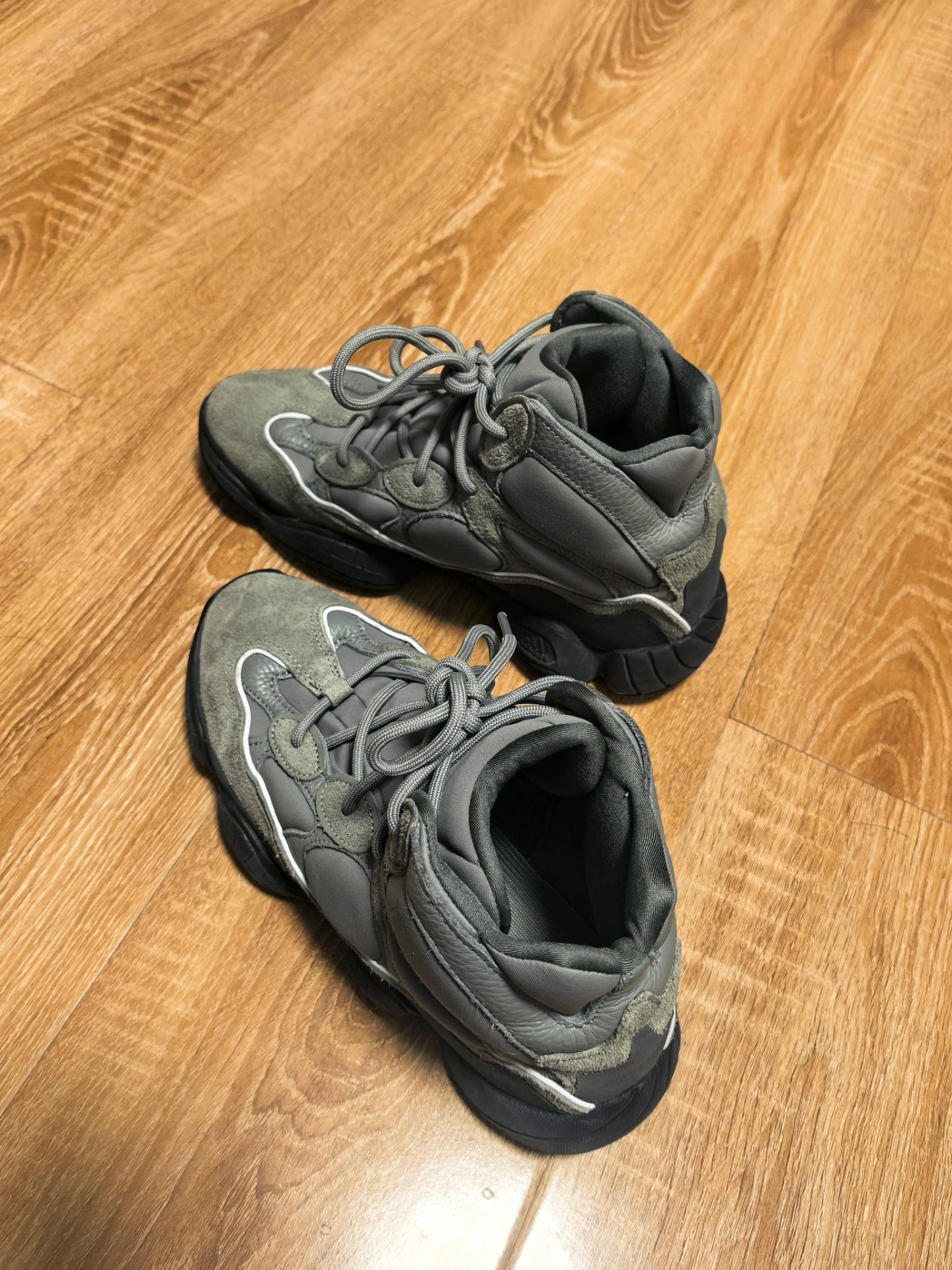 custom review-Adidas Originals Yeezy 500 Mist Slate 'Slip Resistant And Breathable High Top' Кроссовки с толстой подошвой Унисекс Mist Gray
