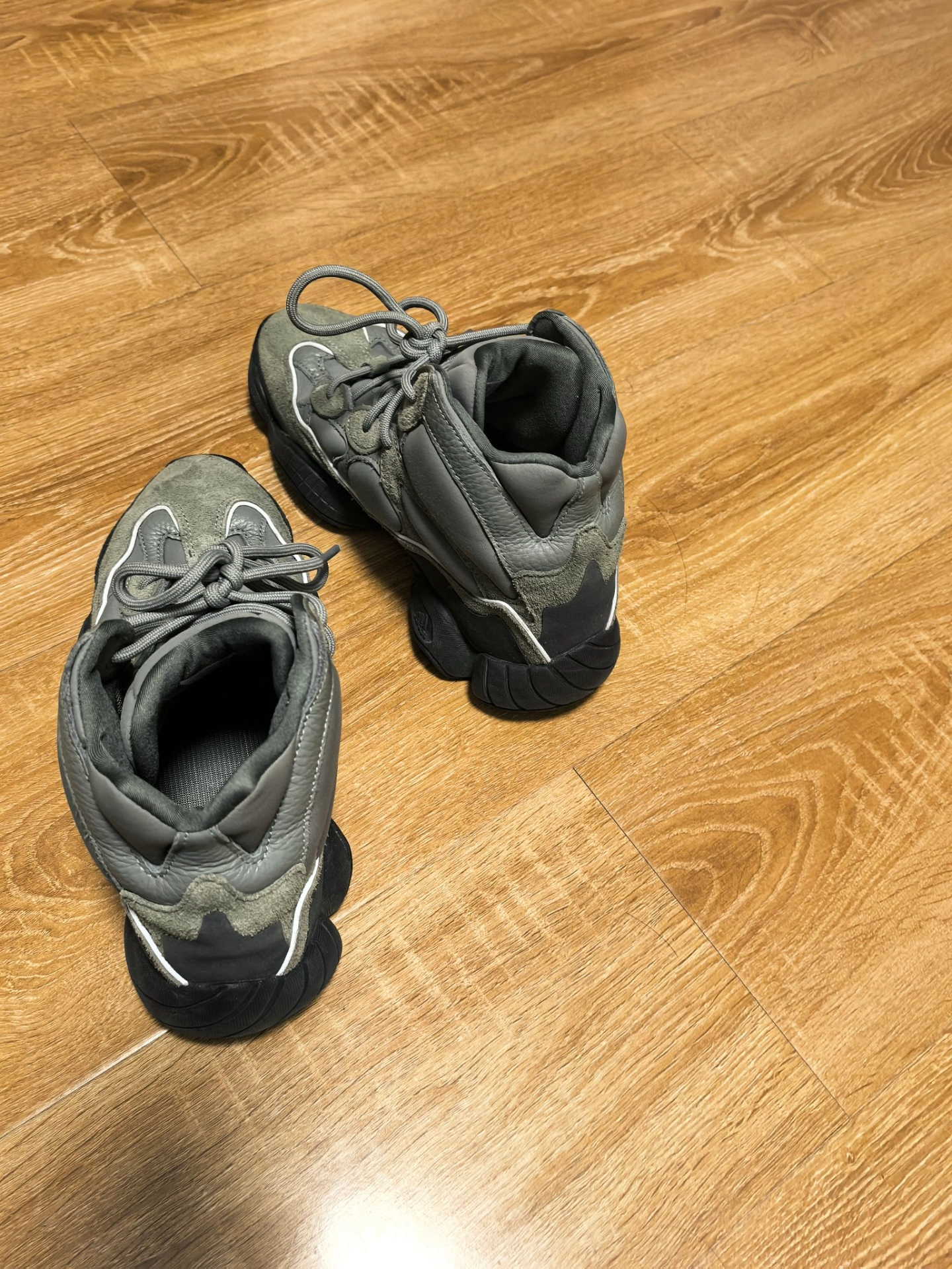 custom review-Adidas Originals Yeezy 500 Mist Slate 'Slip Resistant And Breathable High Top' Кроссовки с толстой подошвой Унисекс Mist Gray