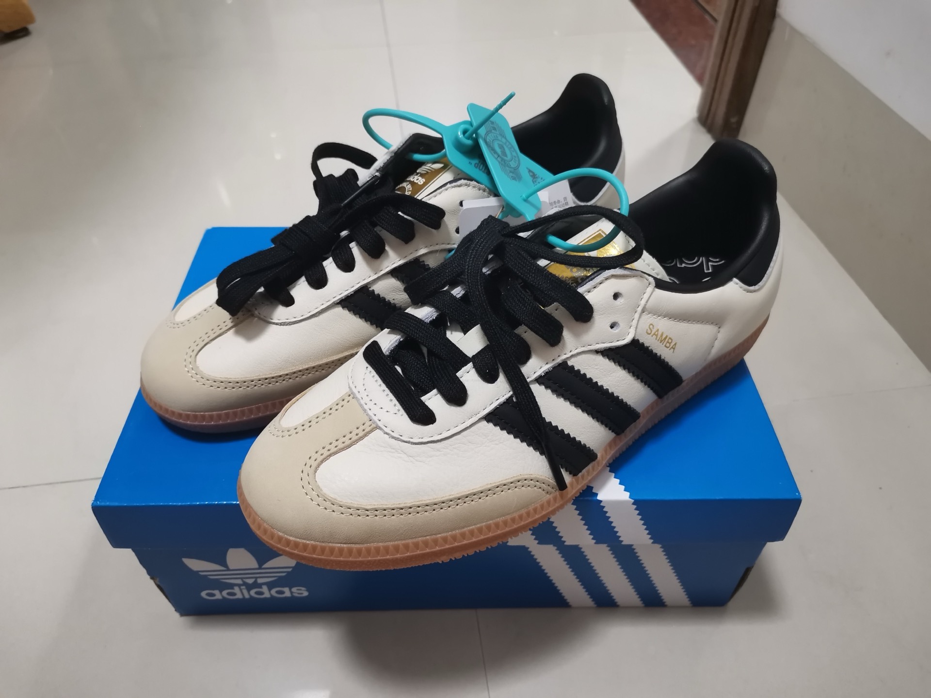 custom review-adidas originals Samba 'Cream White Sand Strata' Women's