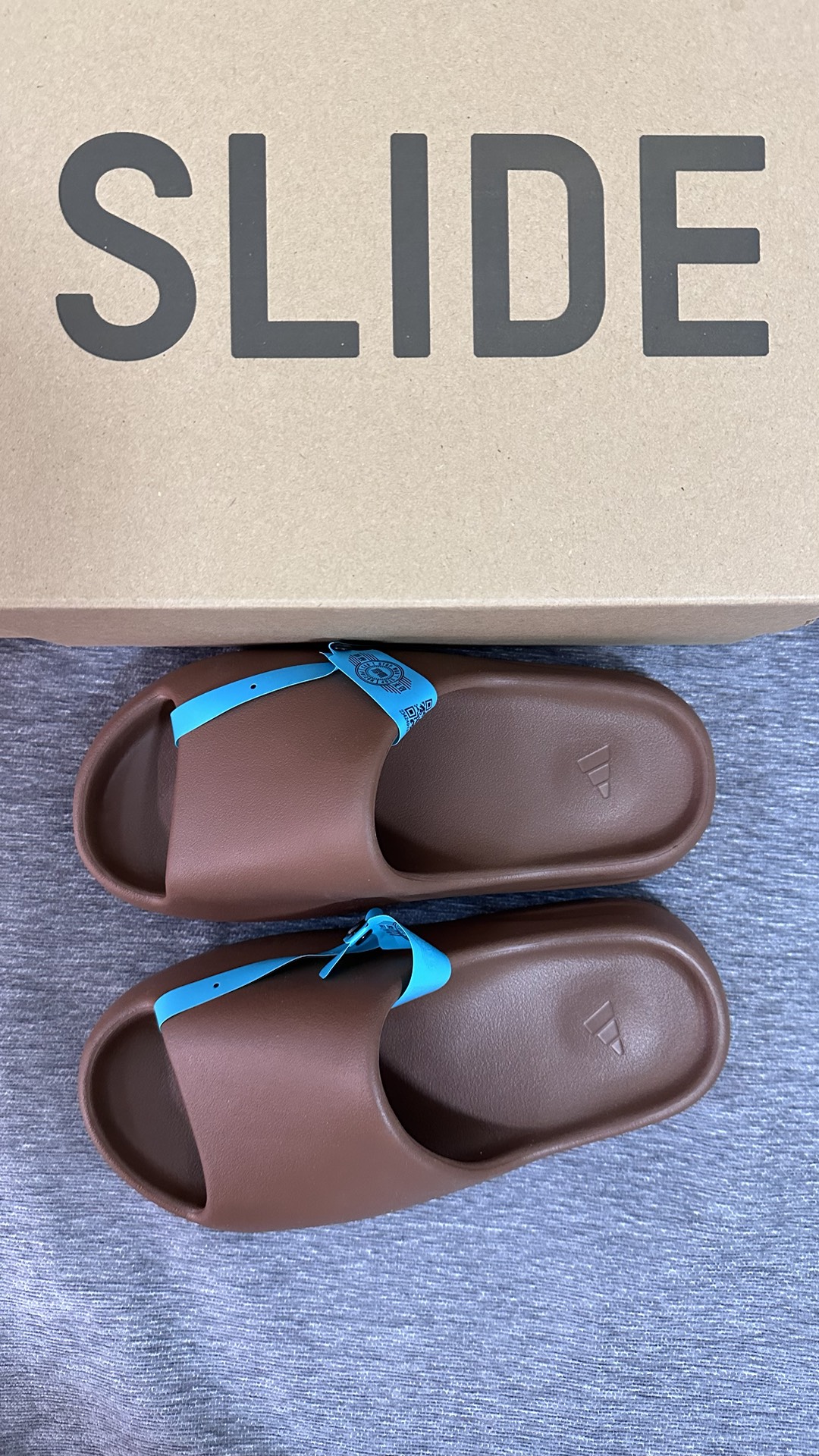 custom review-Adidas Originals Yeezy Slide EVA Низкий Слип Устойчивый к истиранию Унисекс Слип Лен Коричневый