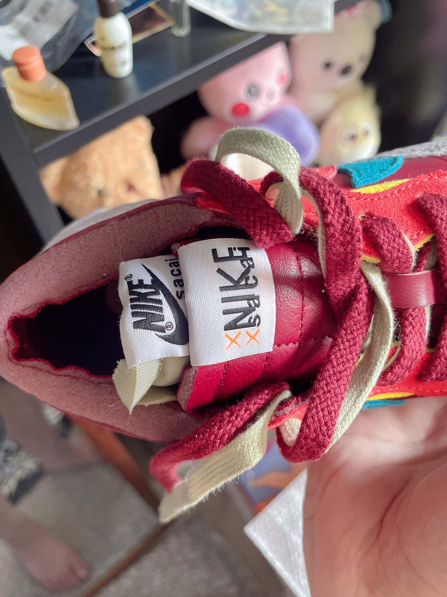 custom review-KAWS совместный бренд x Nike Blazer 'Team Red' Низкие Скейтборд Кроссовки Унисекс Бордовый