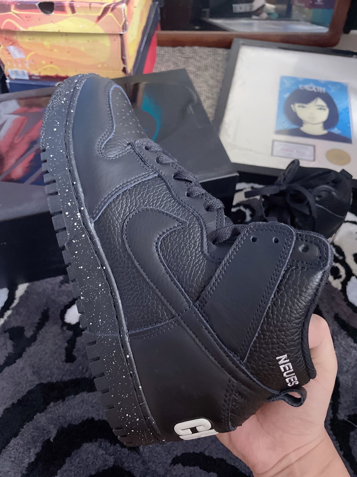 custom review-Nike Dunk High 'CHAOS' Высокие Кроссовки для скейтбординга Унисекс Черный Белый