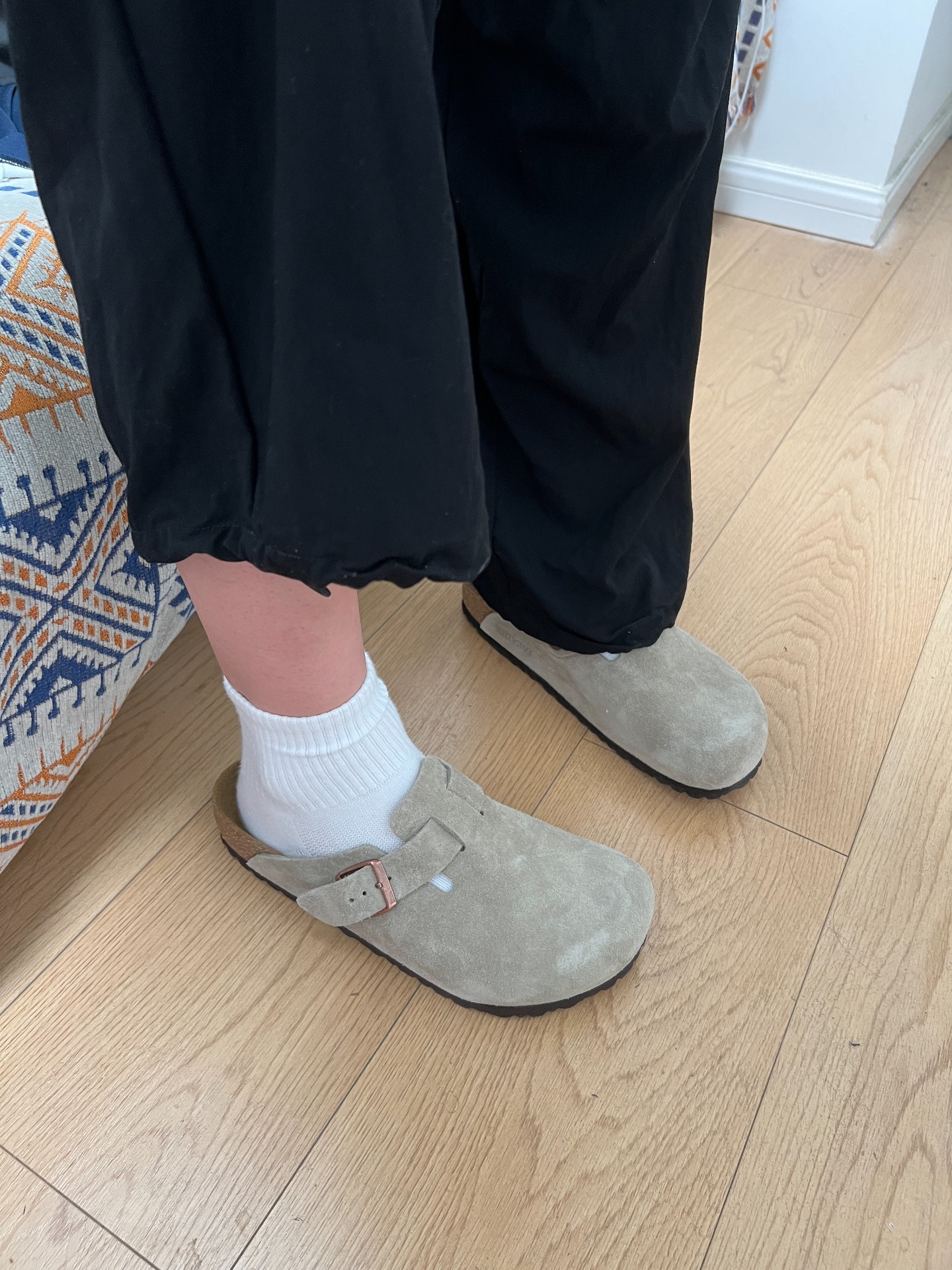 custom review-Birkenstock Boston Soft Footbed Suede Regular 'Taupe'