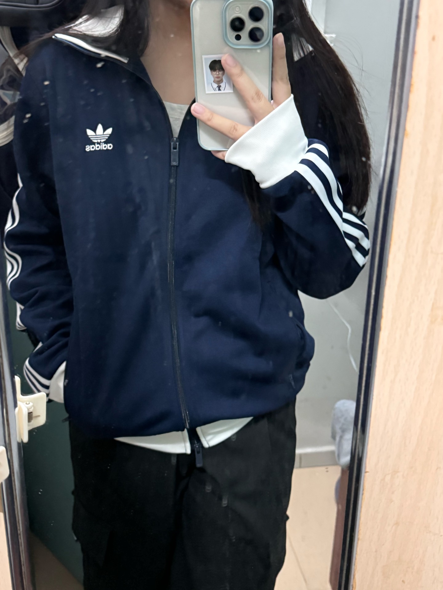 custom review-Adidas Originals Classics Beckenbauer ADICOLOR CLASSICS BECKENBAUER TRACK Куртка Куртки Пальто Мужской Ночной синий