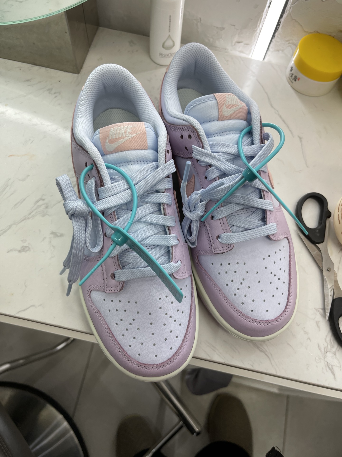 custom review-Nike Dunk 'ATMOSPHERE' Розовый Низкий Топ Скейтборд Кроссовки Женские Синий Фиолетовый Розовый