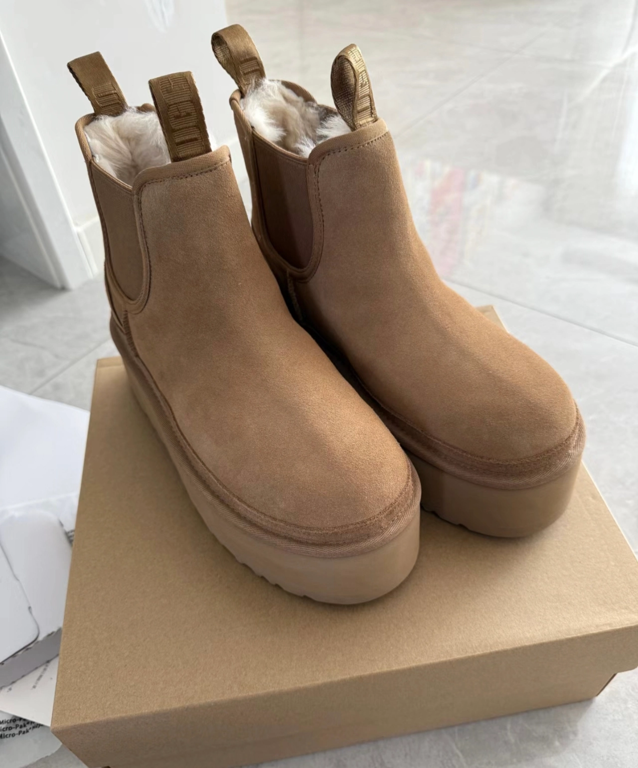 custom review-UGG Neumel Platform Chelsea Boot 'Chestnut' Women's