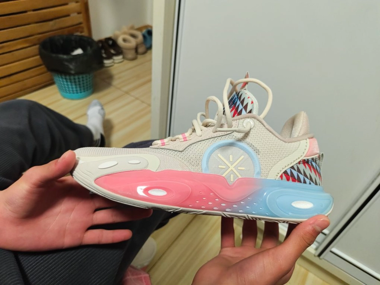 custom review-LiNing All City 12 Slip Resistant Low Top BOOM Technology Basketball Shoes Men's Beige