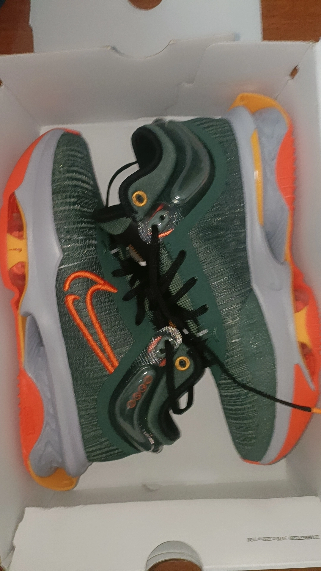 custom review-Nike Air Zoom g.T. Jump 2 EP Low Топ Баскетбольные кроссовки Мужской Зеленый оранжевый