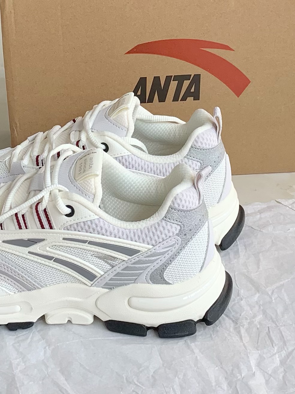 安踏千禧老爹鞋!银灰色比官图好看