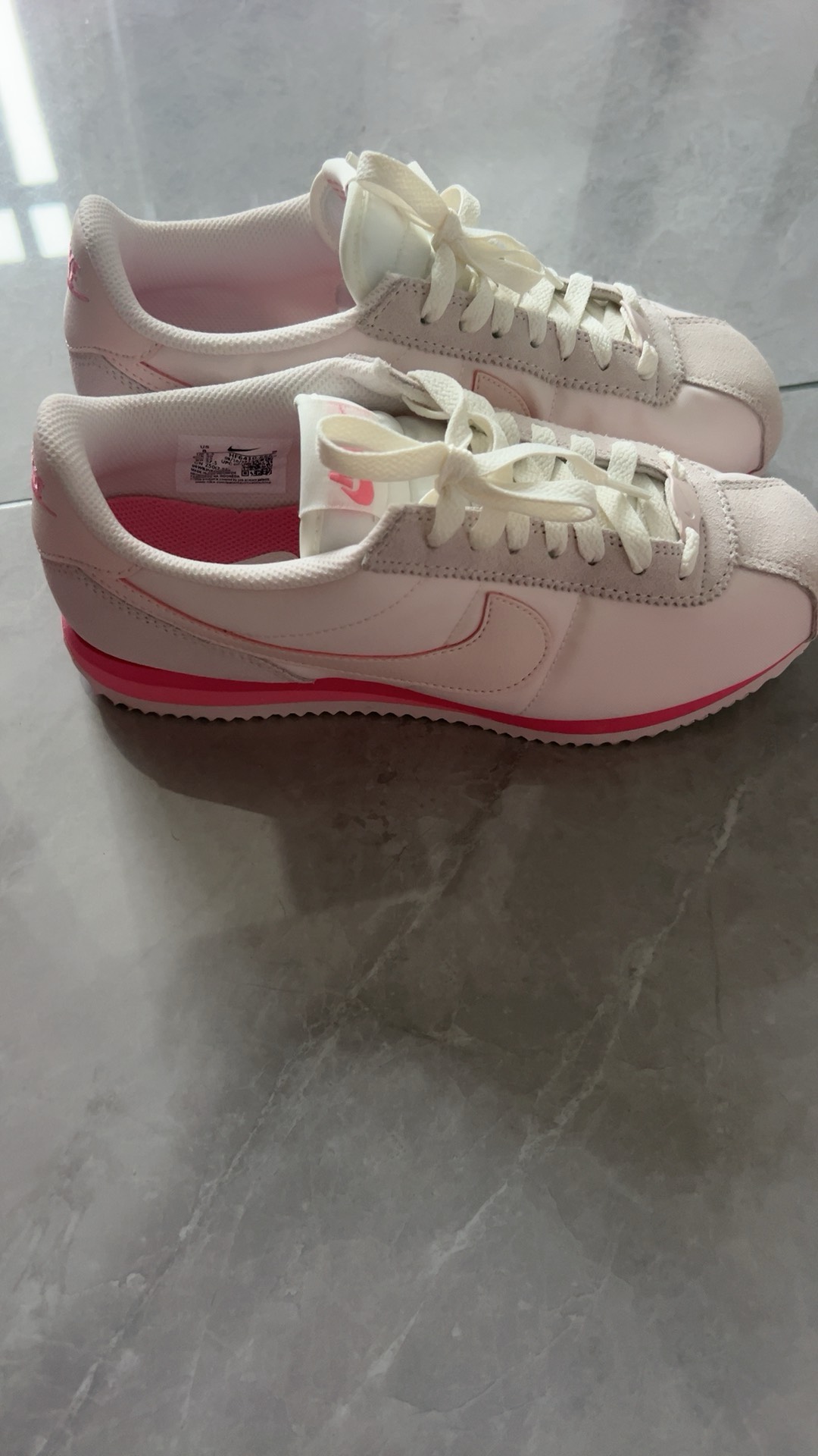 custom review-nike Cortez Collection Low Топ Повседневный Городской Коммутер Беговые кроссовки Женские Бежевый Белый Розовый
