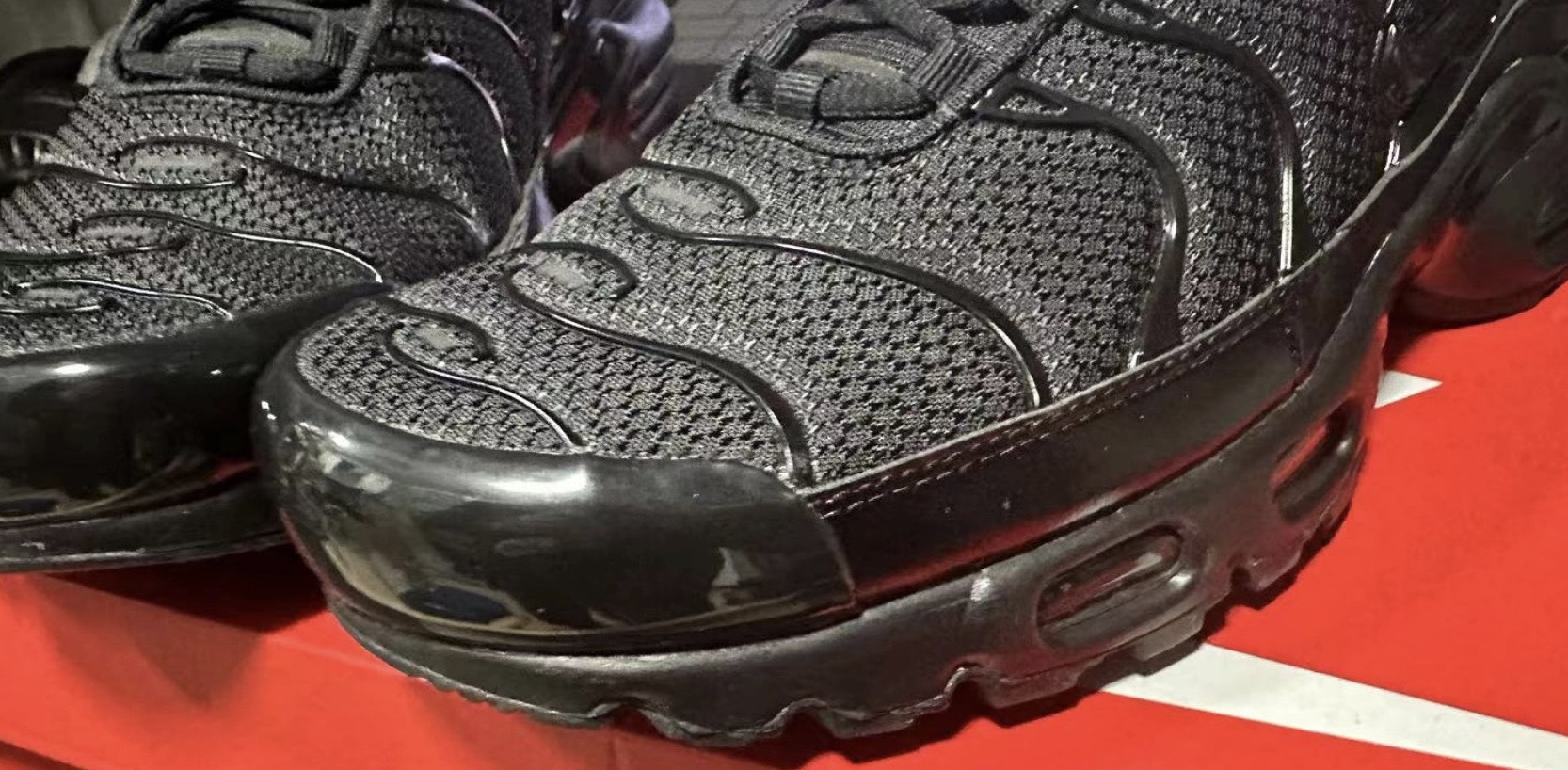 custom review-Nike Air Max Plus Low Top Casual Беговые кроссовки Женские Черные