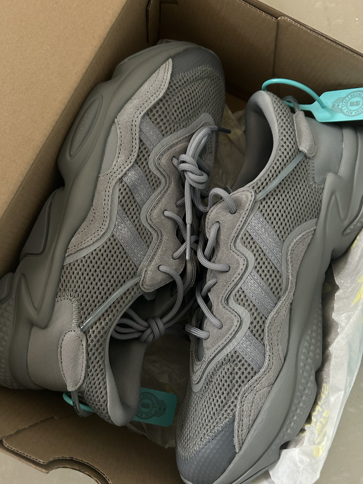 custom review-Adidas Originals Ozweego Low Топ Повседневная обувь Унисекс Серый