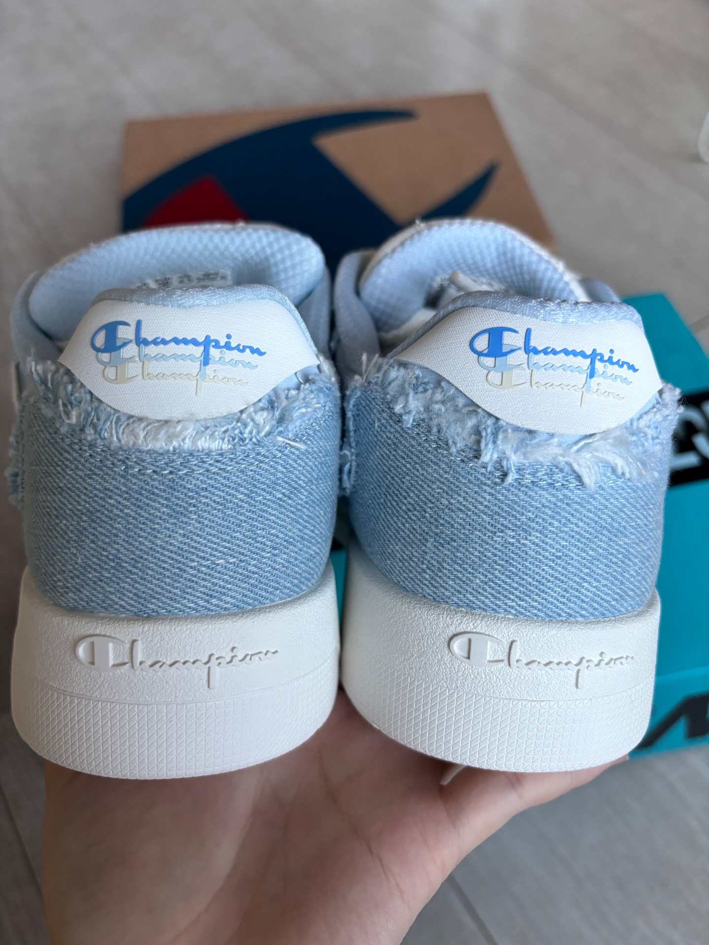 custom review-Champion Low Top Скейтборд Кроссовки Unisex Light Blue