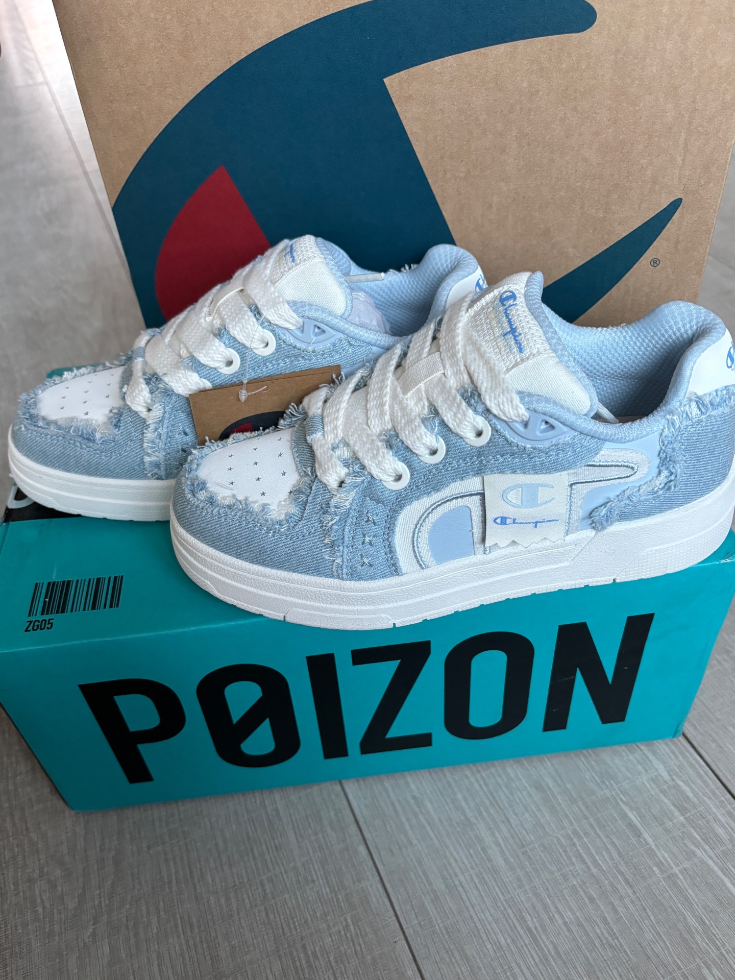 custom review-Champion Low Top Скейтборд Кроссовки Unisex Light Blue