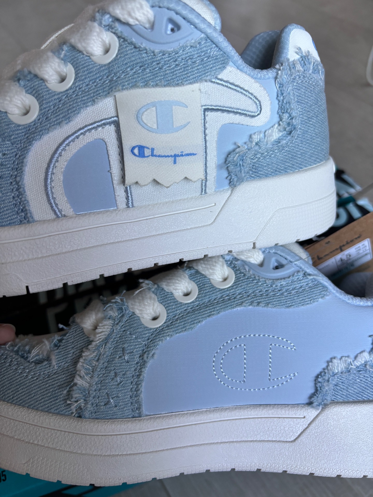 custom review-Champion Low Top Скейтборд Кроссовки Unisex Light Blue