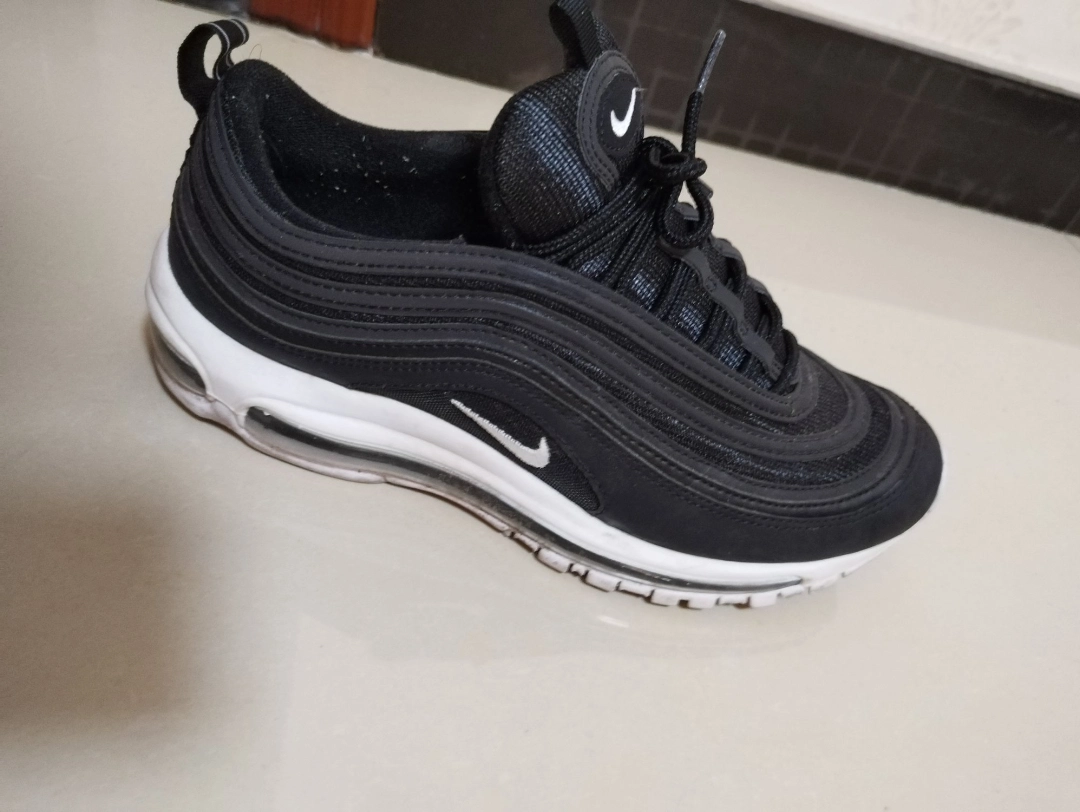 custom review-Nike Air Max 97 Амортизация Низкий Топ Повседневная Беговая Обувь Унисекс Черный Белый