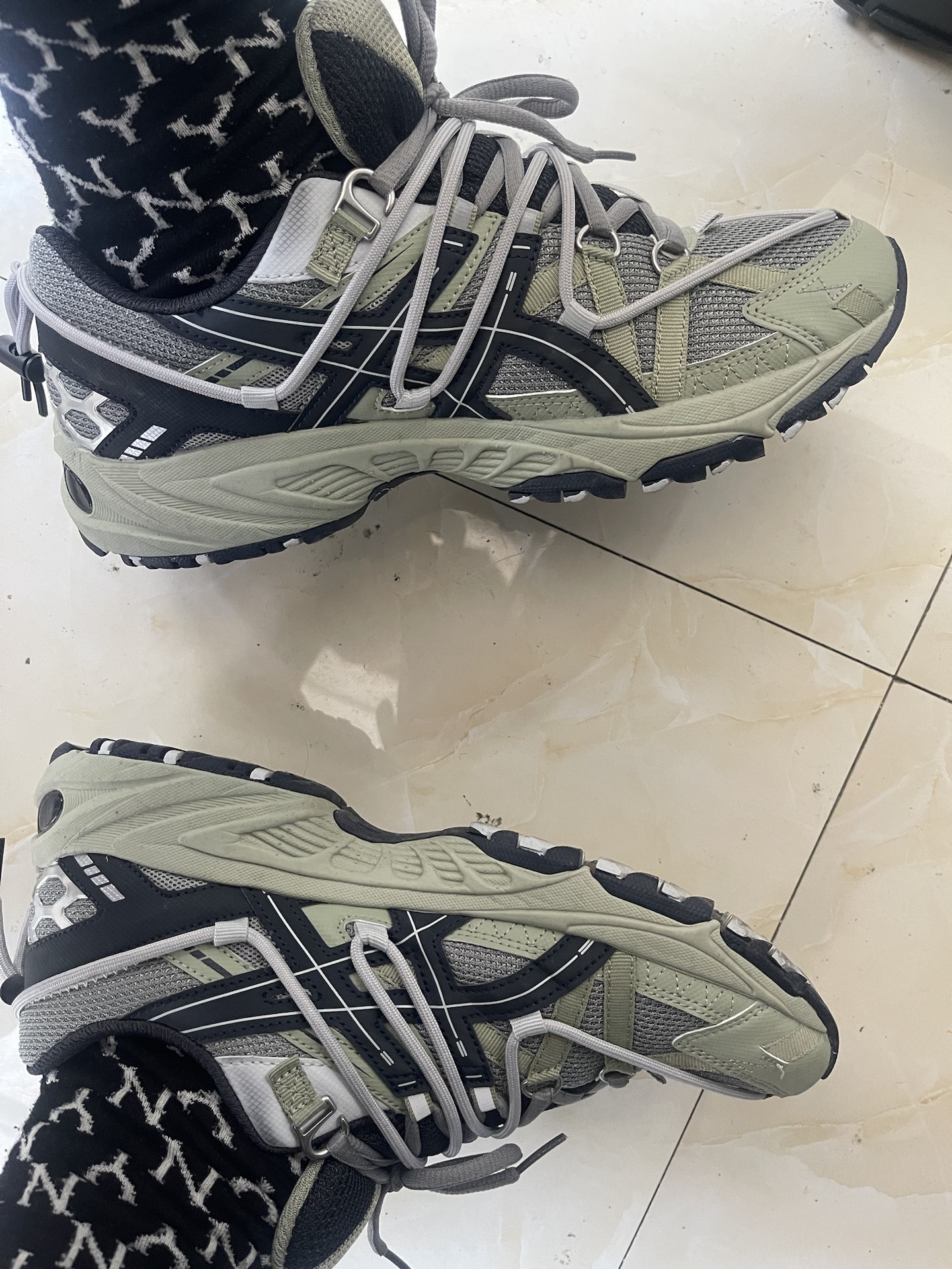 custom review-Asics Gel Kahana TR V2 Текстиль Кожа Низкий Верх Повседневная Обувь Унисекс Шалфейно-Зеленый