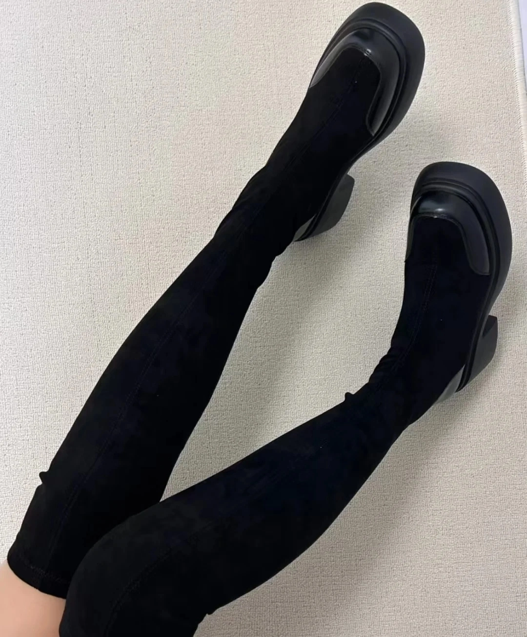 custom review-AGSDON Ботинки выше колена 7 см женские