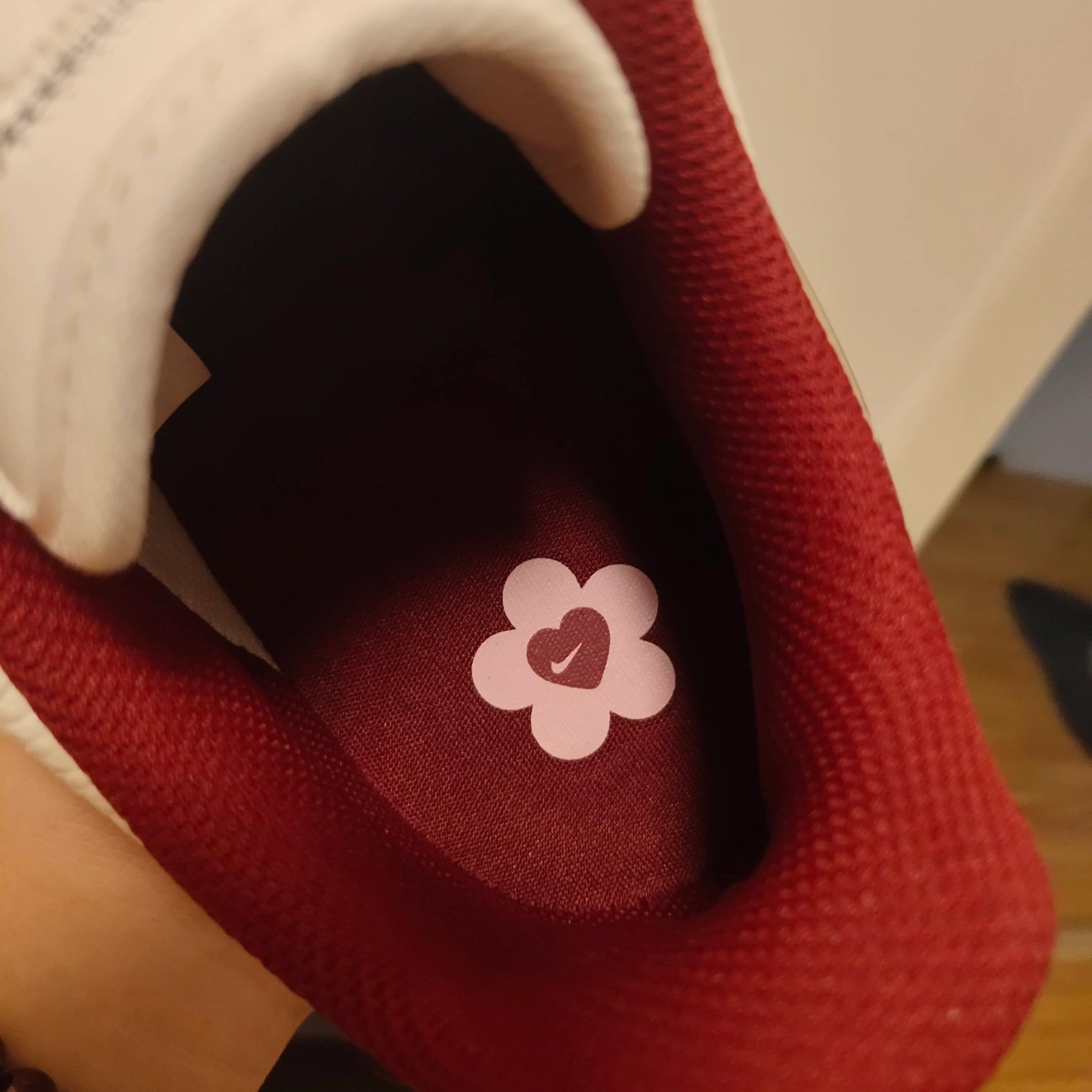 custom review-Nike Air FORCE 1 'VALENTINE Day' Низкие Скейтборд Кроссовки Женские Белый Красный Белый Розовый