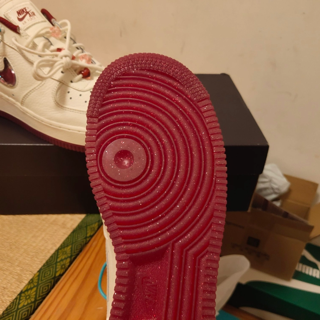 custom review-Nike Air FORCE 1 'VALENTINE Day' Низкие Скейтборд Кроссовки Женские Белый Красный Белый Розовый